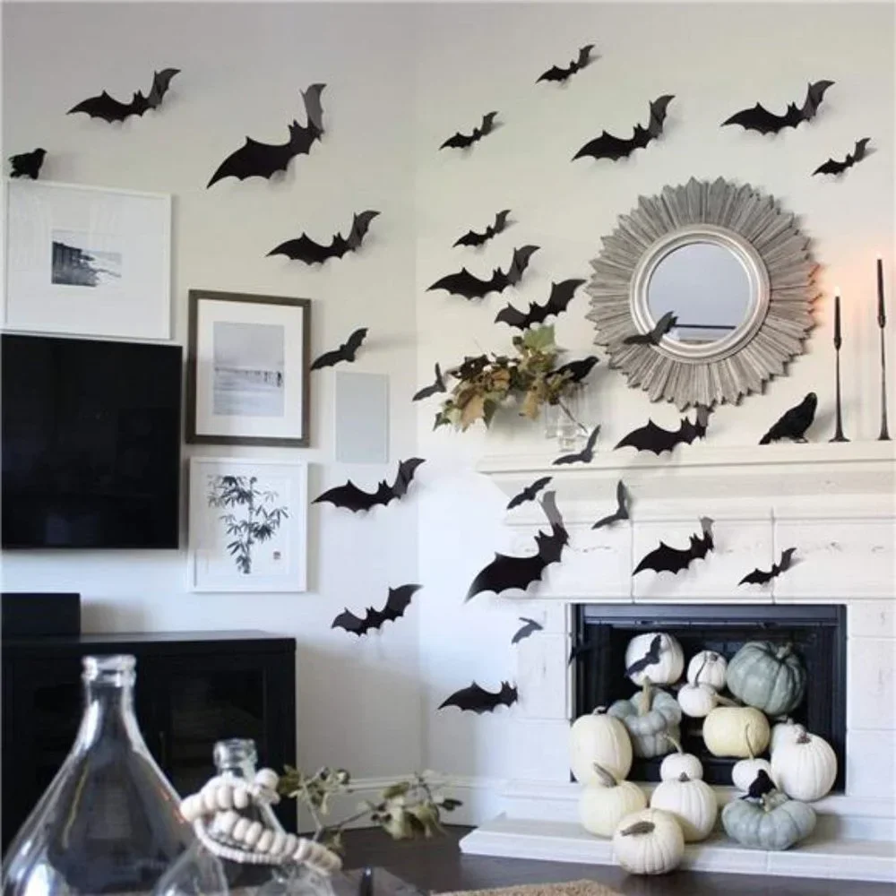 Halloween Decorations - 56 PCS Reusable - Indoor Outdoor Party Decor Supplies